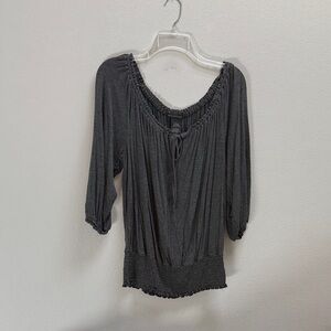 Grace Elements Charcoal Blouse